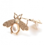 Bienenverzierung mit Perle, 2,5 cm.(BA000546) Farbe Χρυσό / Gold